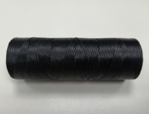 Вощеная нить Dafna 1 мм плоские, черный